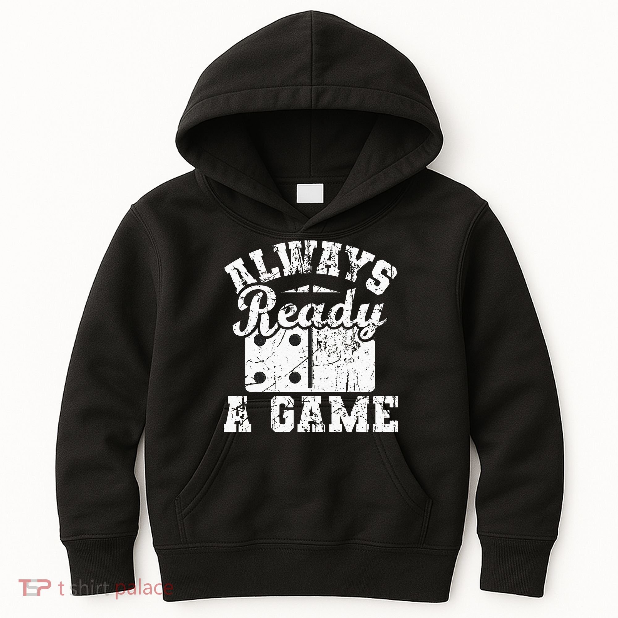 Always Ready For A Game Dominoes Lover Domino Player Kids Hoodie