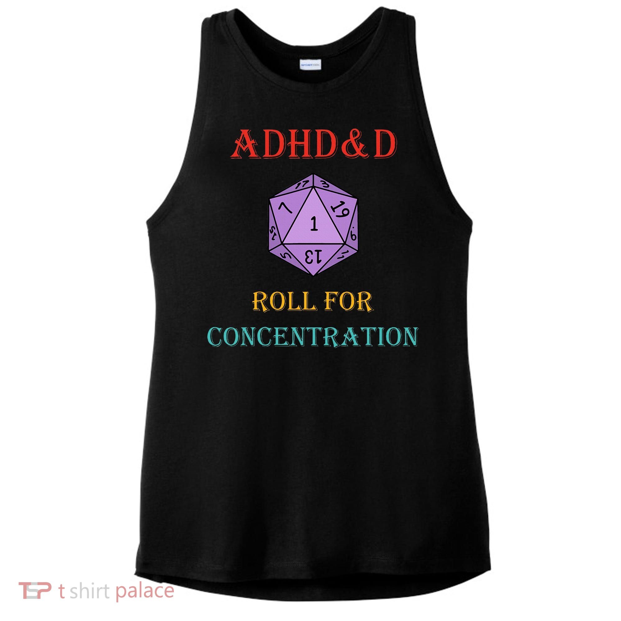 Adhd&D Roll For Concentration Ladies PosiCharge Tri-Blend Wicking Tank