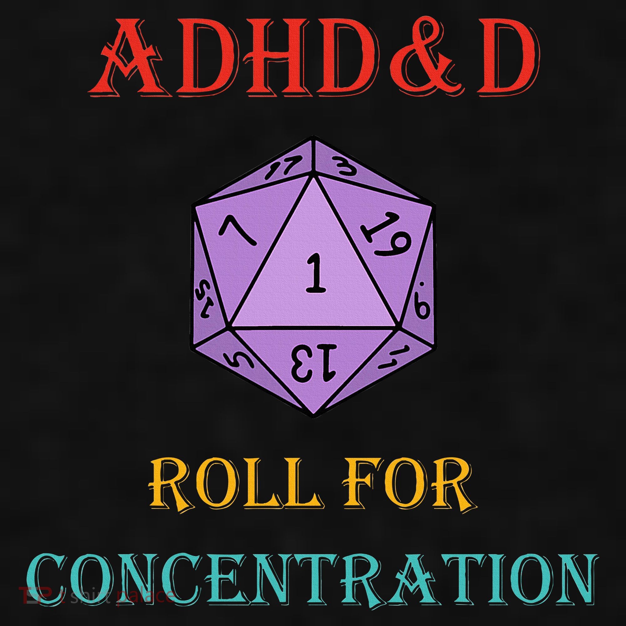 Adhd&D Roll For Concentration Ladies PosiCharge Tri-Blend Wicking Tank