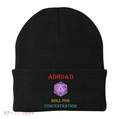 Adhd&D Roll For Concentration Beanie