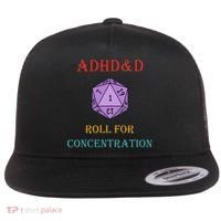 Adhd&D Roll For Concentration Flat Bill Trucker Hat thumb 0