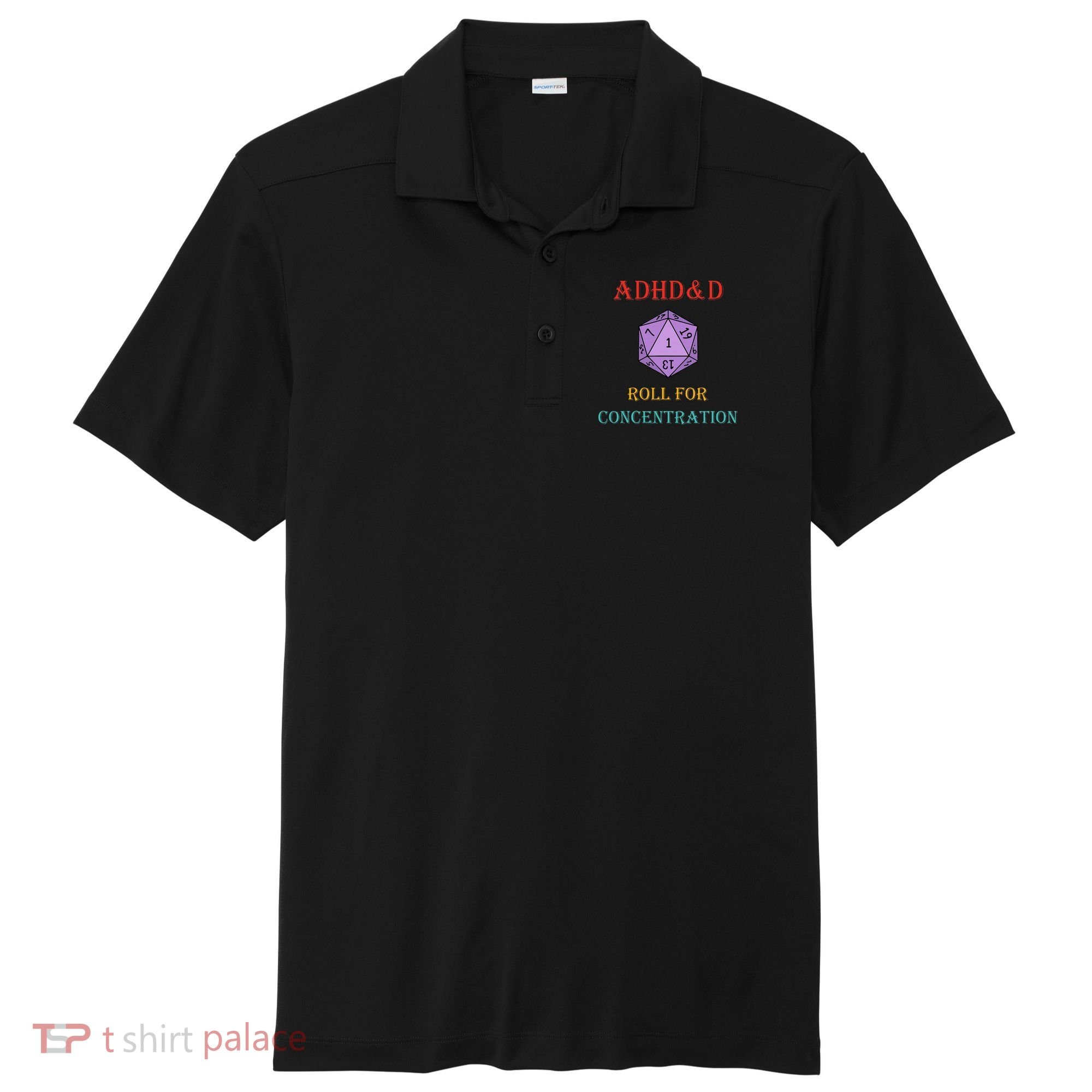 Adhd&D Roll For Concentration Sport-Tek Posi-UV Pro Polo