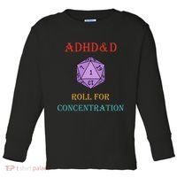 Adhd&D Roll For Concentration Toddler Long Sleeve Shirt thumb 0