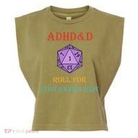 Adhd&D Roll For Concentration Garment-Dyed Women's Muscle Tee thumb 0
