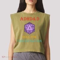 Adhd&D Roll For Concentration Garment-Dyed Women's Muscle Tee thumb 2