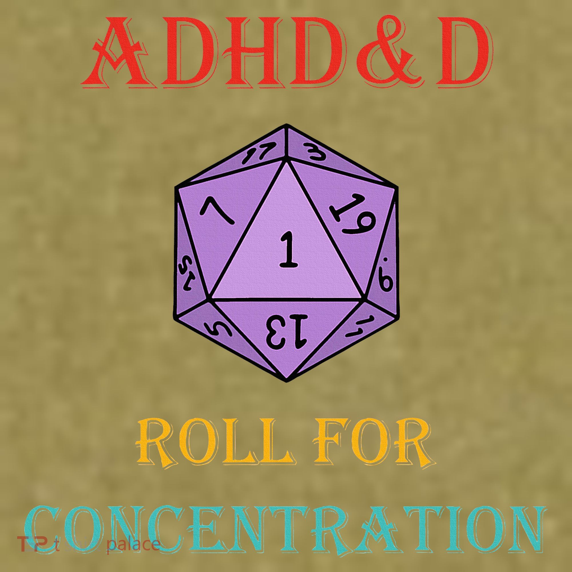 Adhd&D Roll For Concentration Garment-Dyed Women's Muscle Tee