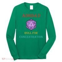 Adhd&D Roll For Concentration Long Sleeve Shirt thumb 0