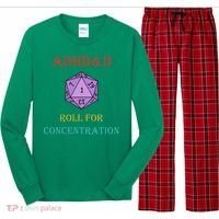 Adhd&D Roll For Concentration Long Sleeve Pajama Set thumb 0