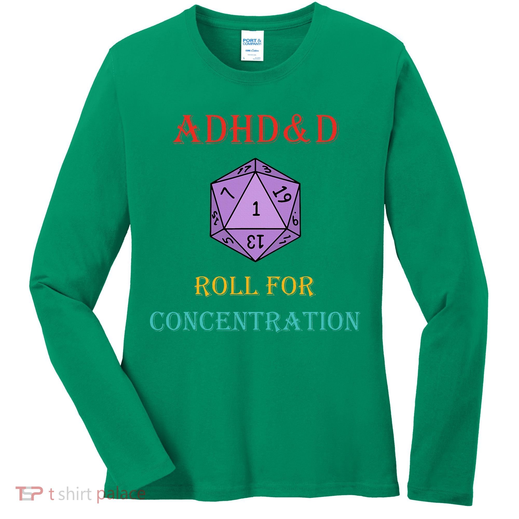 Adhd&D Roll For Concentration Women's Long Sleeve Shirt