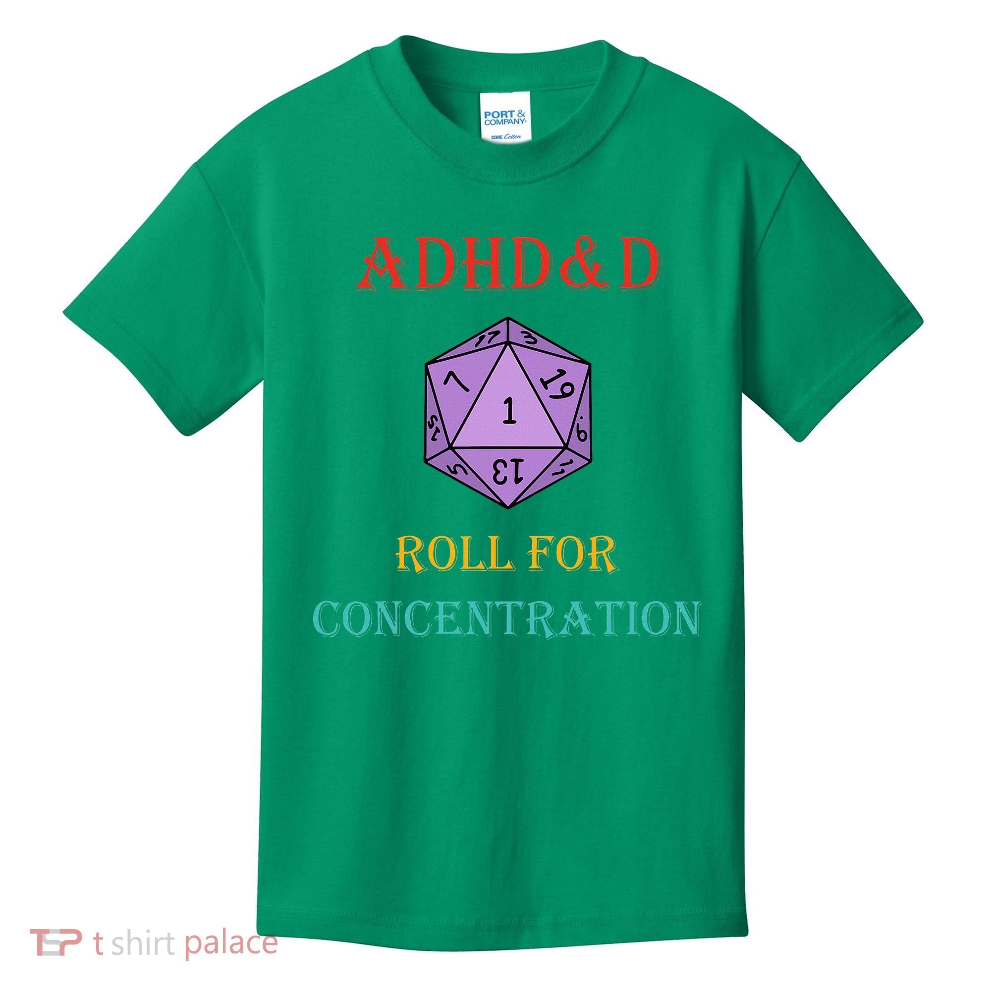 Adhd&D Roll For Concentration Kids T-Shirt