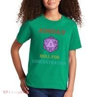 Adhd&D Roll For Concentration Kids T-Shirt thumb 2