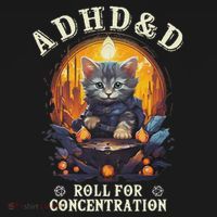 Adhd&D Roll For Concentration Cat Role Playing Game Pajama Set thumb 2