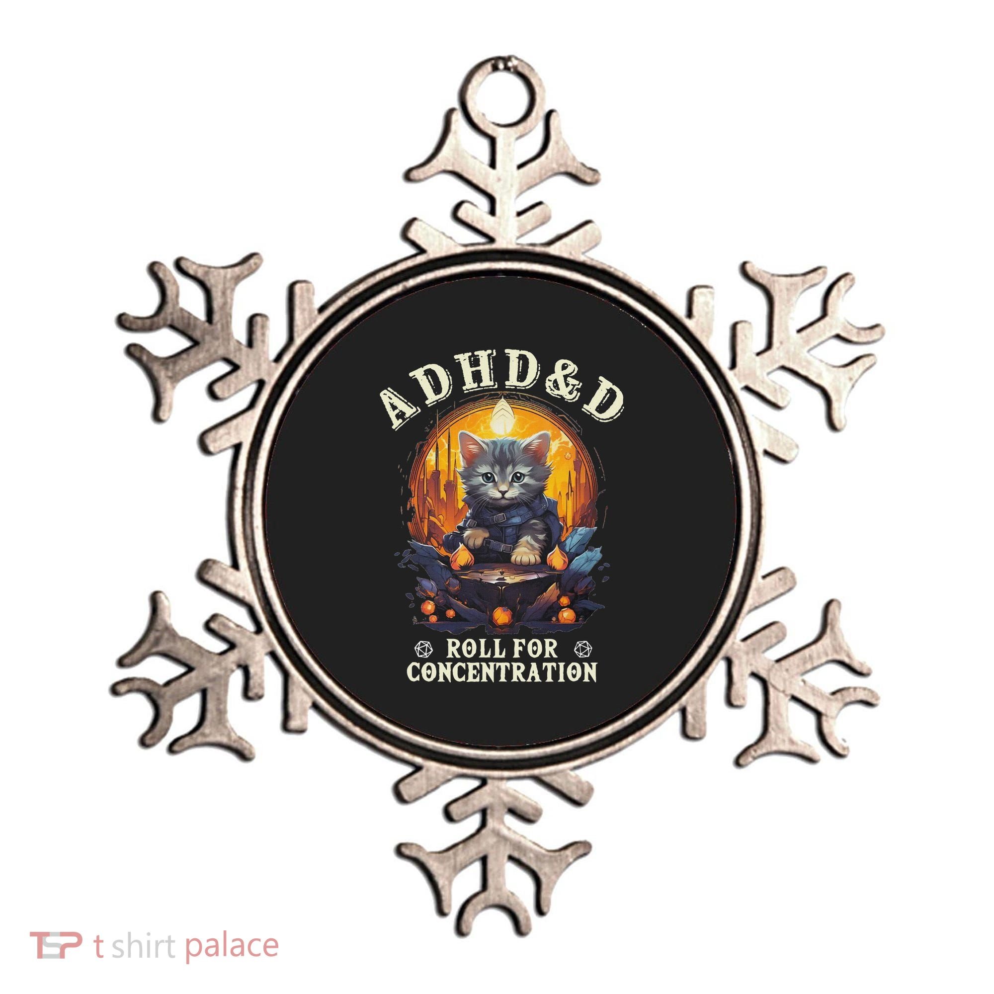Adhd&D Roll For Concentration Cat Role Playing Game Ornament