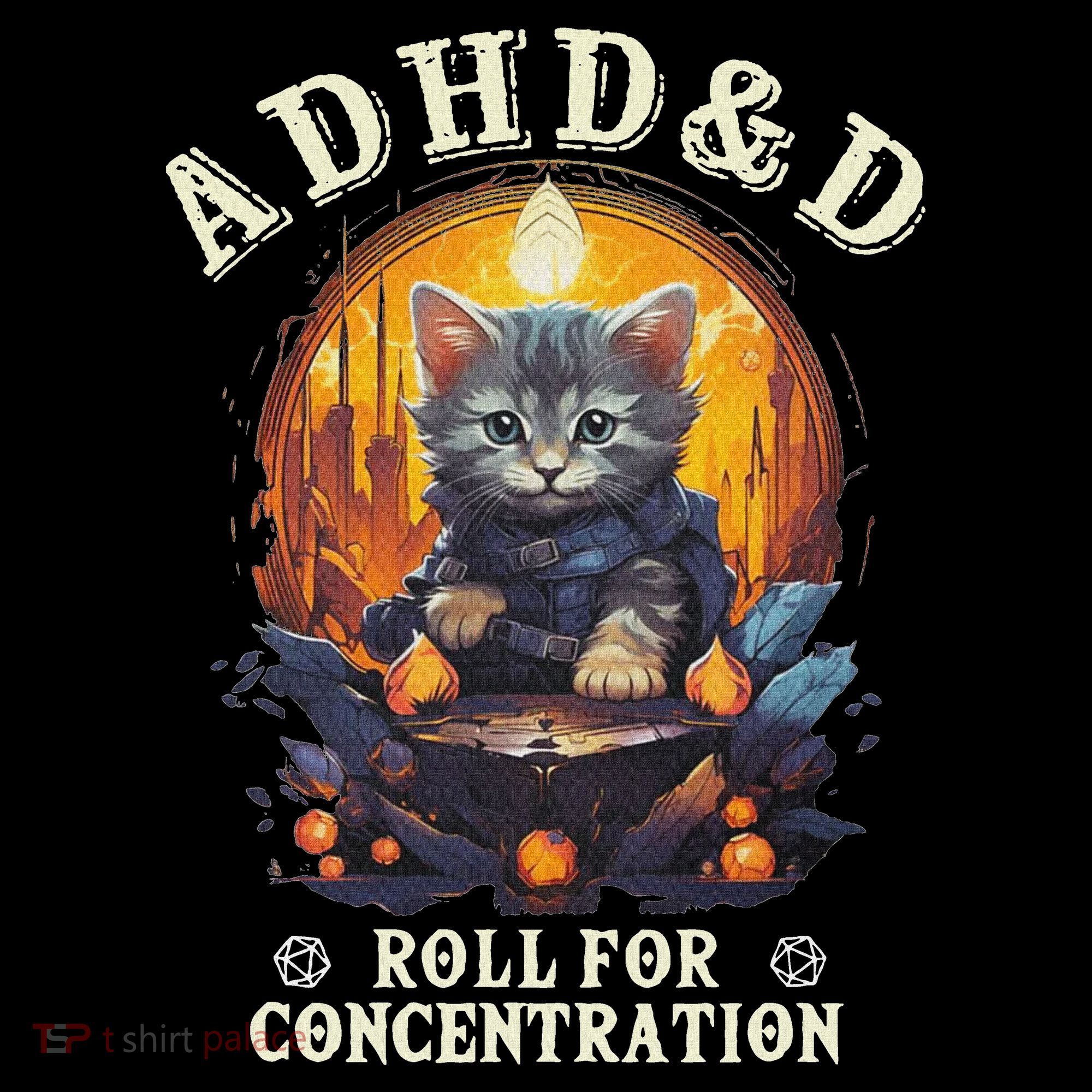 Adhd&D Roll For Concentration Cat Role Playing Game Ornament