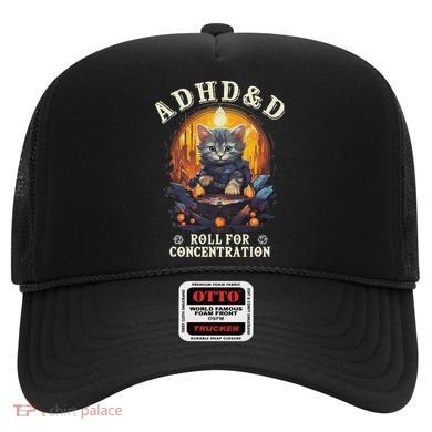 Adhd&D Roll For Concentration Cat Role Playing Game Hat