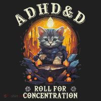 Adhd&D Roll For Concentration Cat Role Playing Game Golf Towel thumb 3