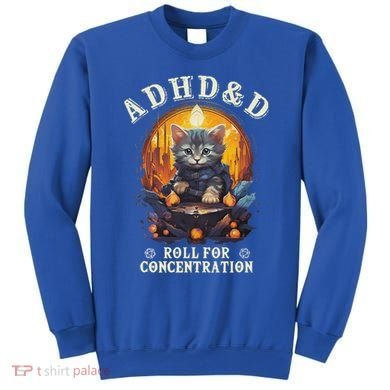 Adhd&D Roll For Concentration Cat Role Playing Game Sweatshirt