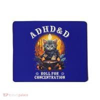 Adhd&D Roll For Concentration Cat Role Playing Game Mousepad thumb 0