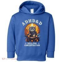 Adhd&D Roll For Concentration Cat Role Playing Game Toddler Hoodie thumb 0