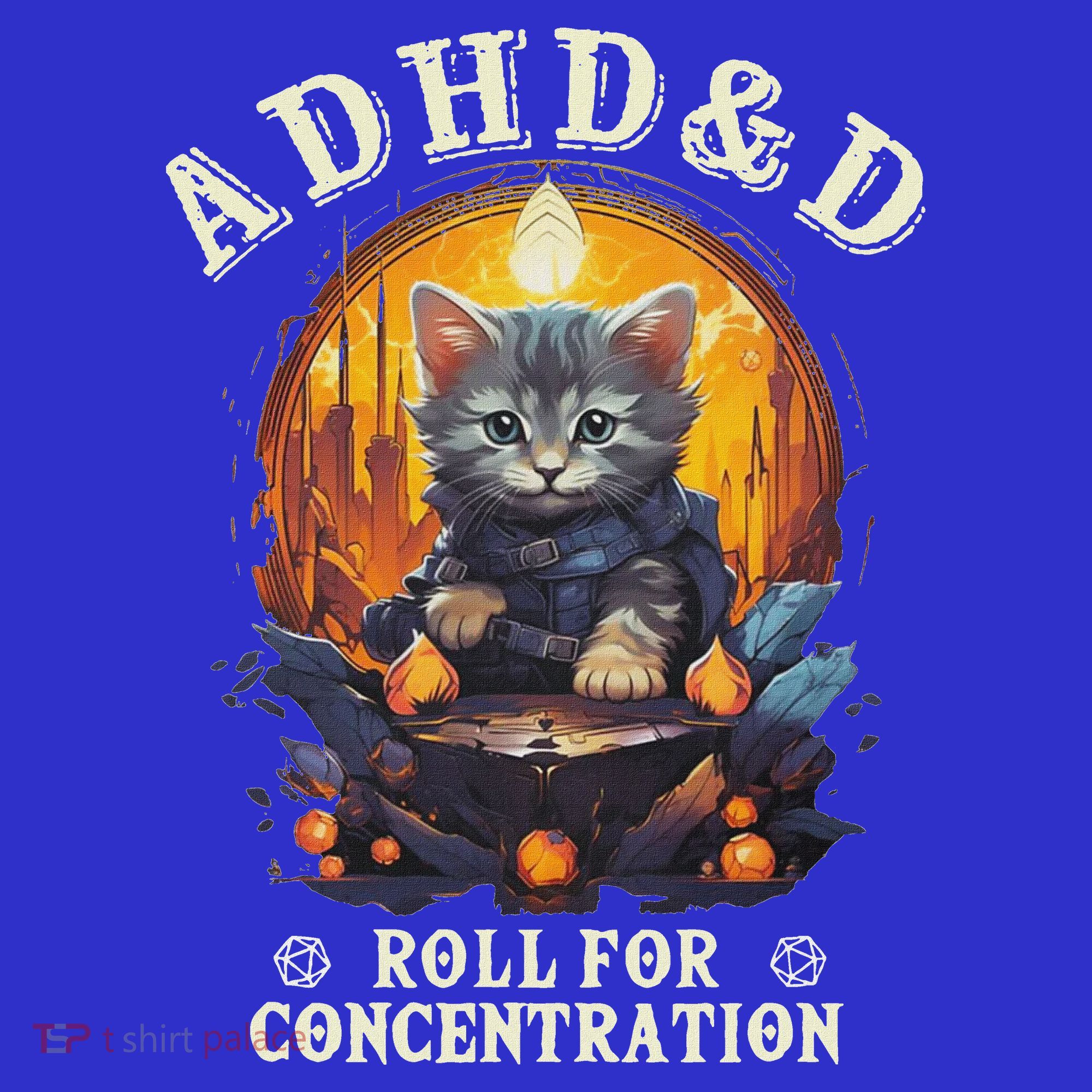 Adhd&D Roll For Concentration Cat Role Playing Game Toddler Hoodie