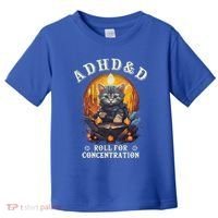 Adhd&D Roll For Concentration Cat Role Playing Game Toddler T-Shirt thumb 0