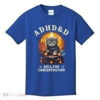 Adhd&D Roll For Concentration Cat Role Playing Game Kids T-Shirt thumb 0