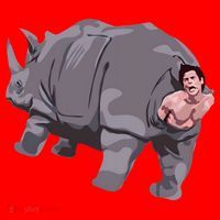 Ace Rhino Funny Humor Santa Hat thumb 1