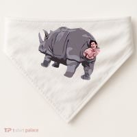 Ace Rhino Funny Humor USA-Made Doggie Bandana thumb 0