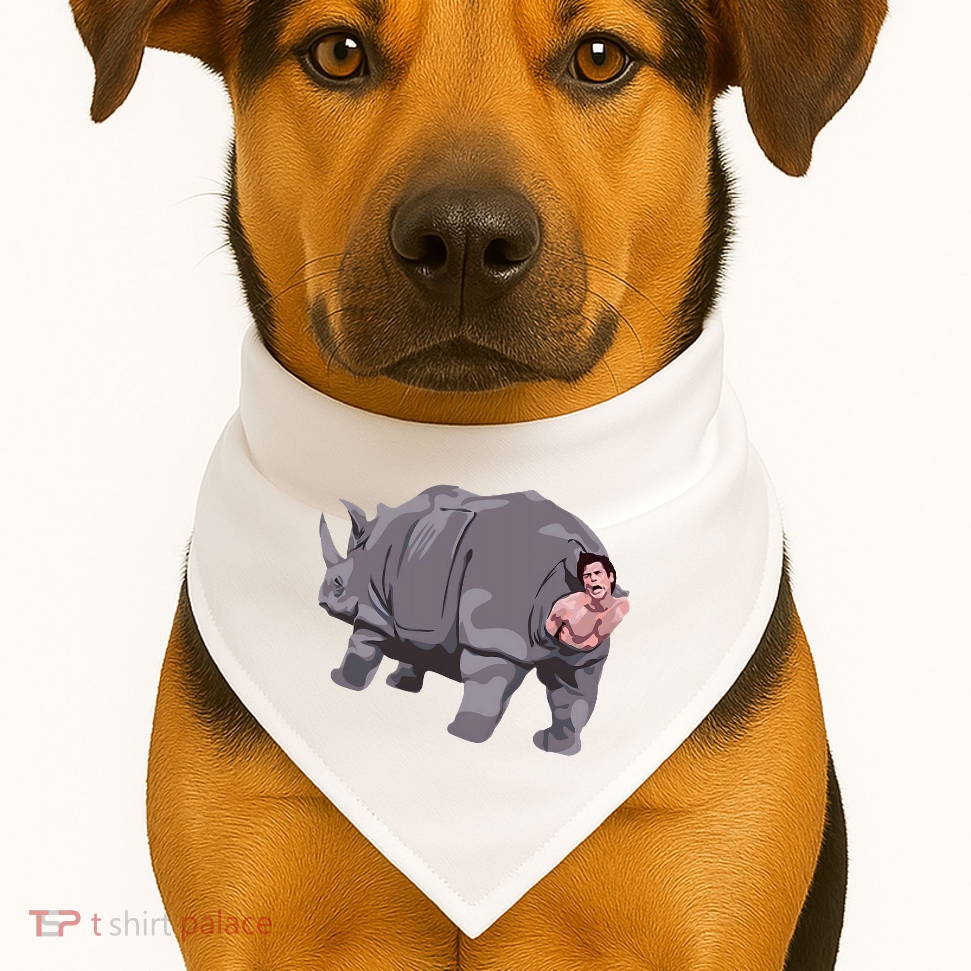 Ace Rhino Funny Humor USA-Made Doggie Bandana