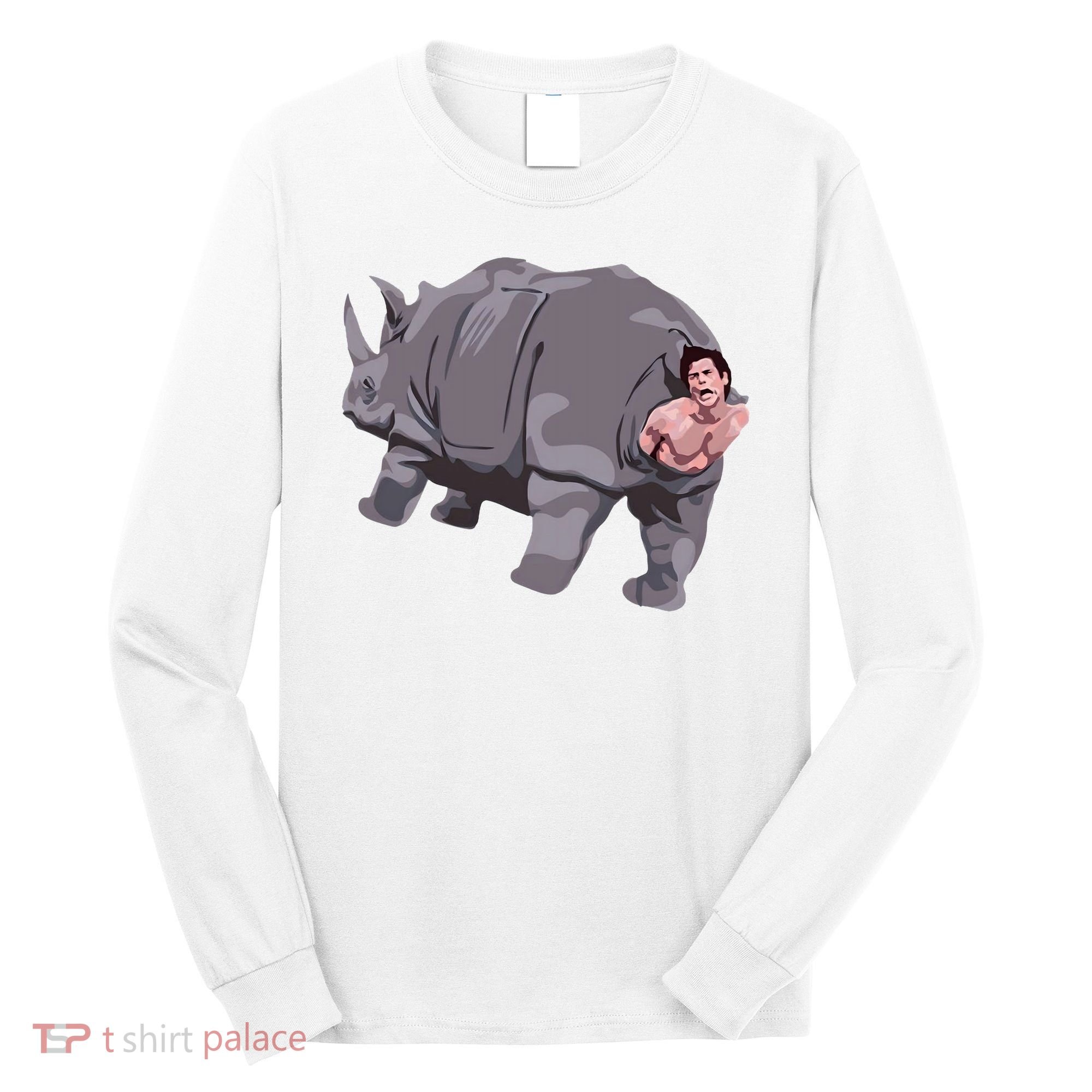Ace Rhino Funny Humor Long Sleeve Shirt