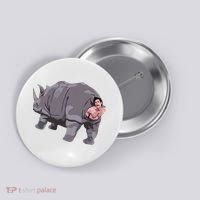 Ace Rhino Funny Humor Button thumb 0