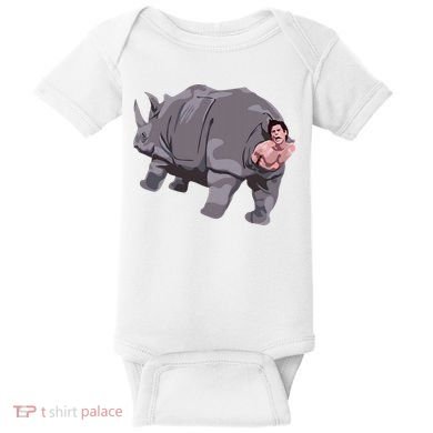 Ace Rhino Funny Humor Baby Bodysuit