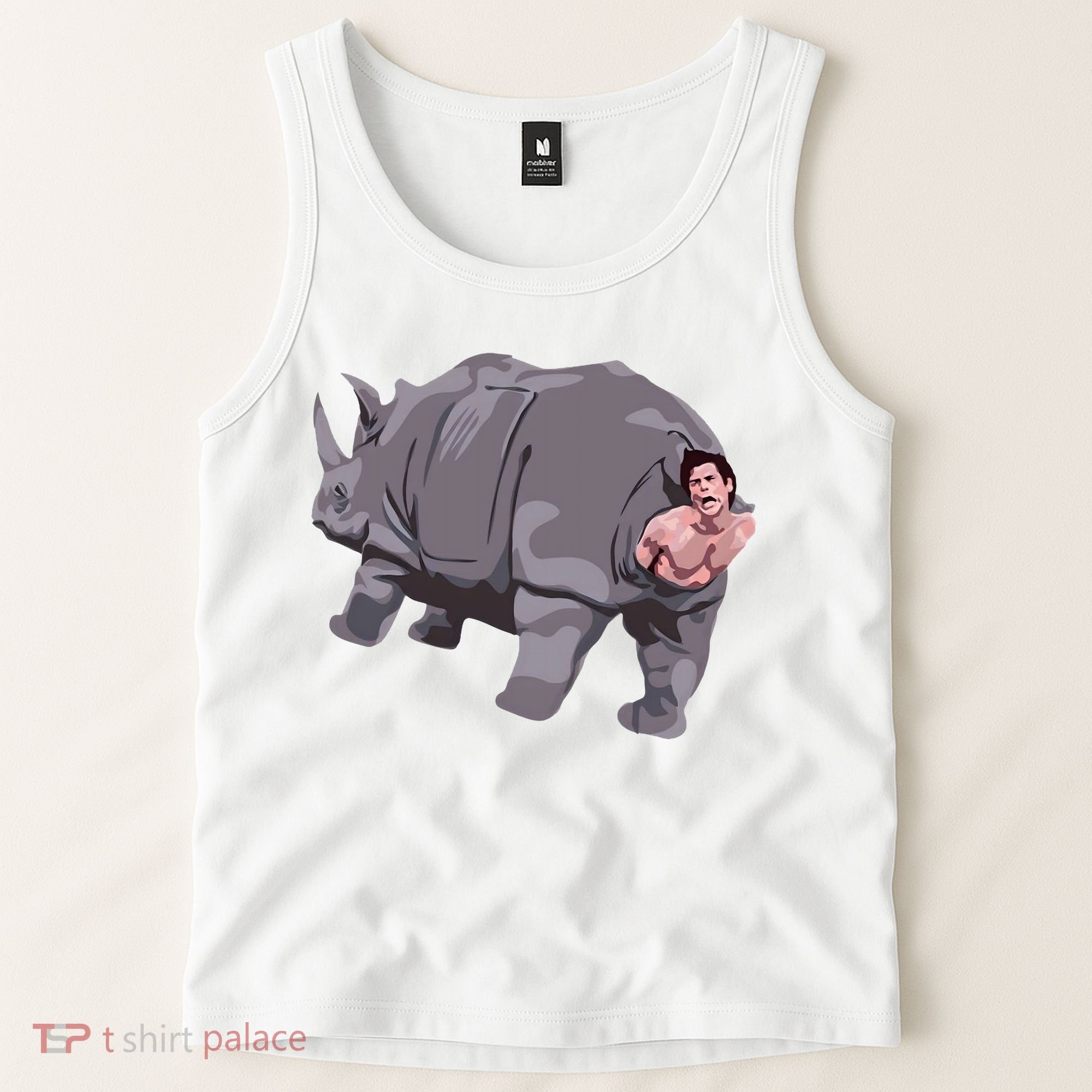 Ace Rhino Funny Humor Tank Top