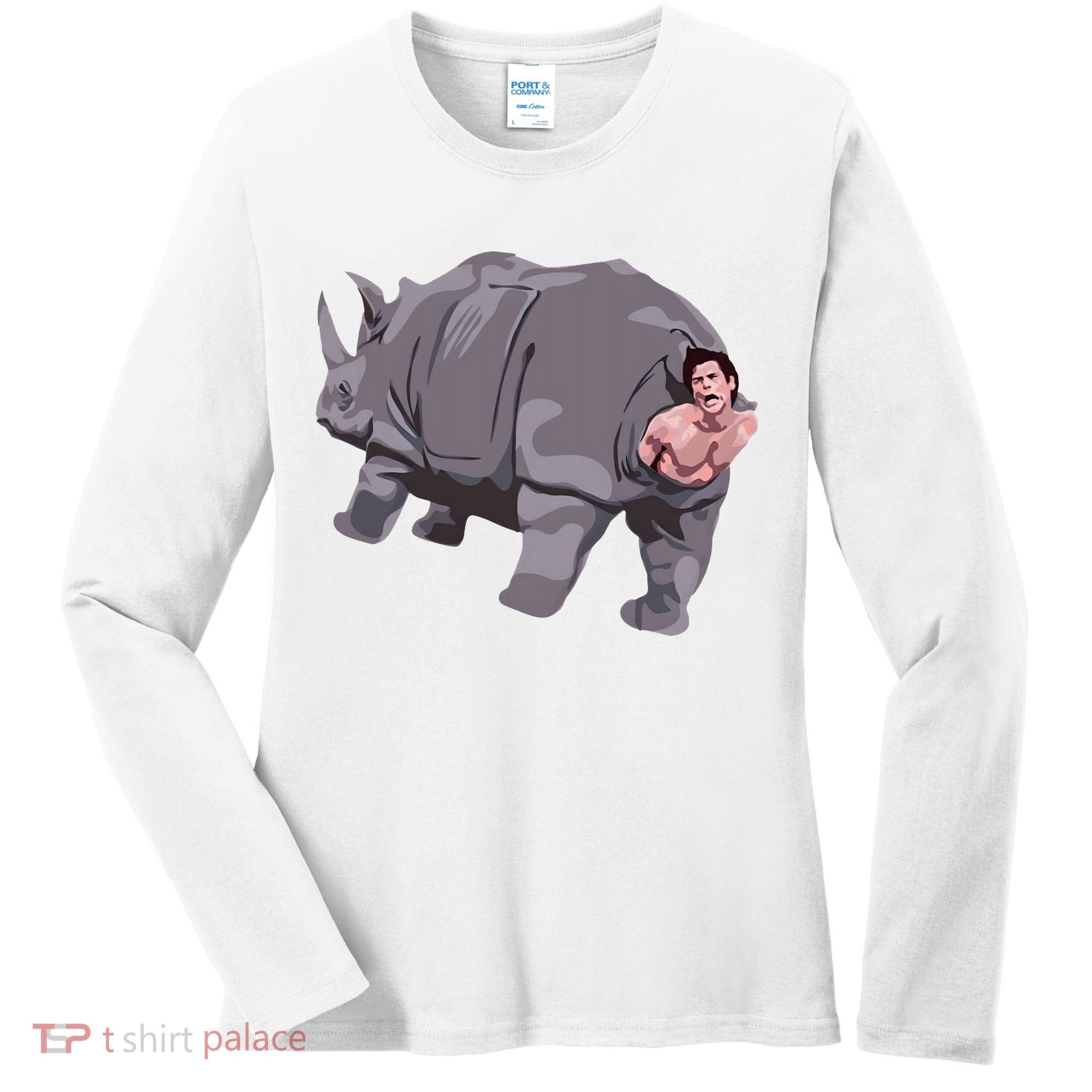 Ace Rhino Funny Humor Women's Long Sleeve Shirt