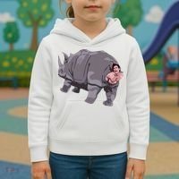 Ace Rhino Funny Humor Kids Hoodie thumb 3
