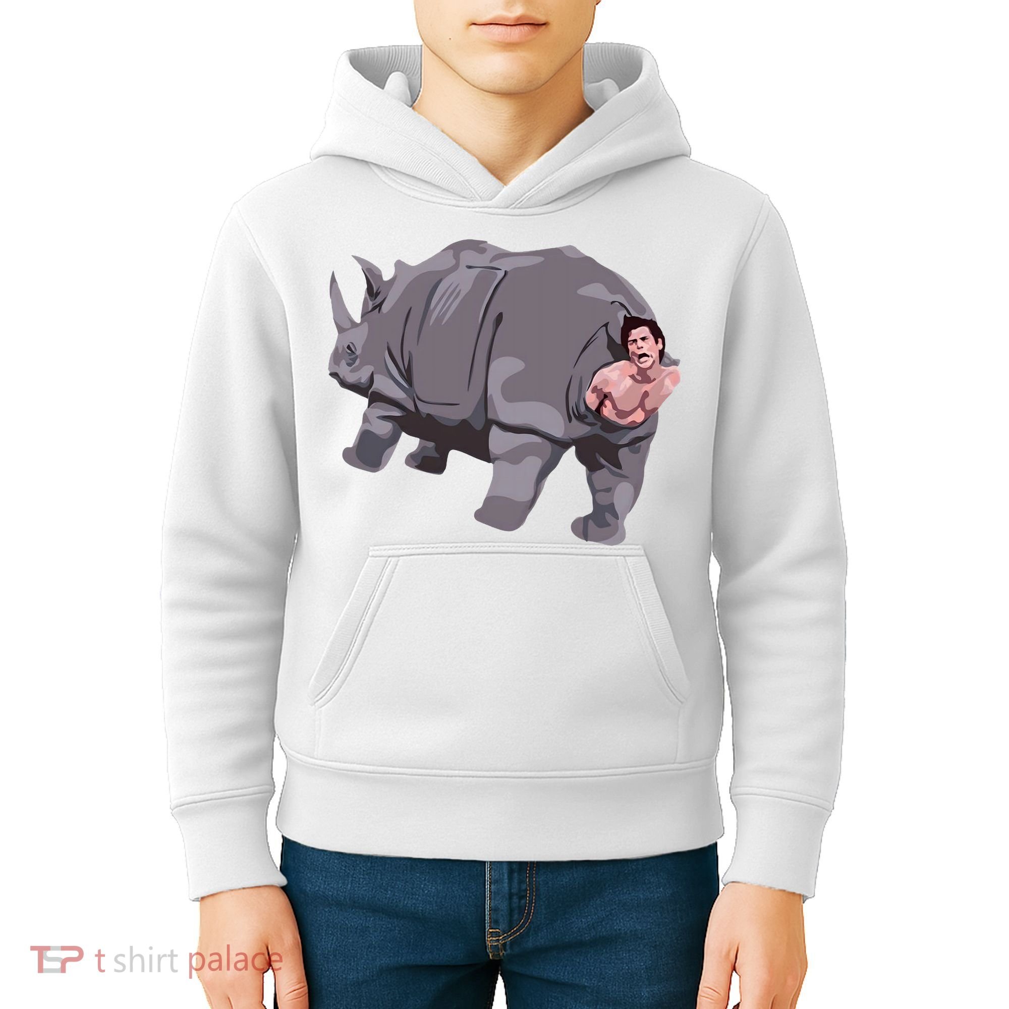 Ace Rhino Funny Humor Kids Hoodie