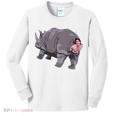 Ace Rhino Funny Humor Kids Long Sleeve Shirt