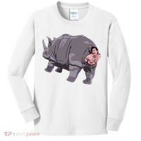 Ace Rhino Funny Humor Kids Long Sleeve Shirt thumb 0