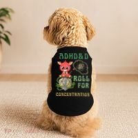 Adhd&D Roll For Concentration Funny Quote Gamer Apparel Doggie Tank thumb 2