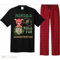 Adhd&D Roll For Concentration Funny Quote Gamer Apparel Pajama Set thumb 0