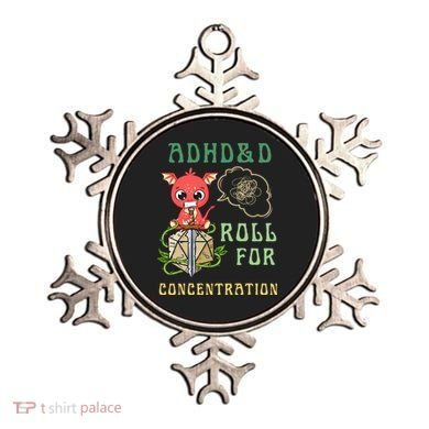 Adhd&D Roll For Concentration Funny Quote Gamer Apparel Ornament