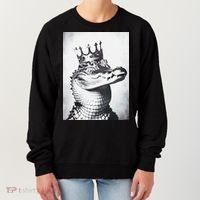 Alligator Royal Gator King  Crowned Crocodile Art Alligator Gift Women's Sweatshirt thumb 0
