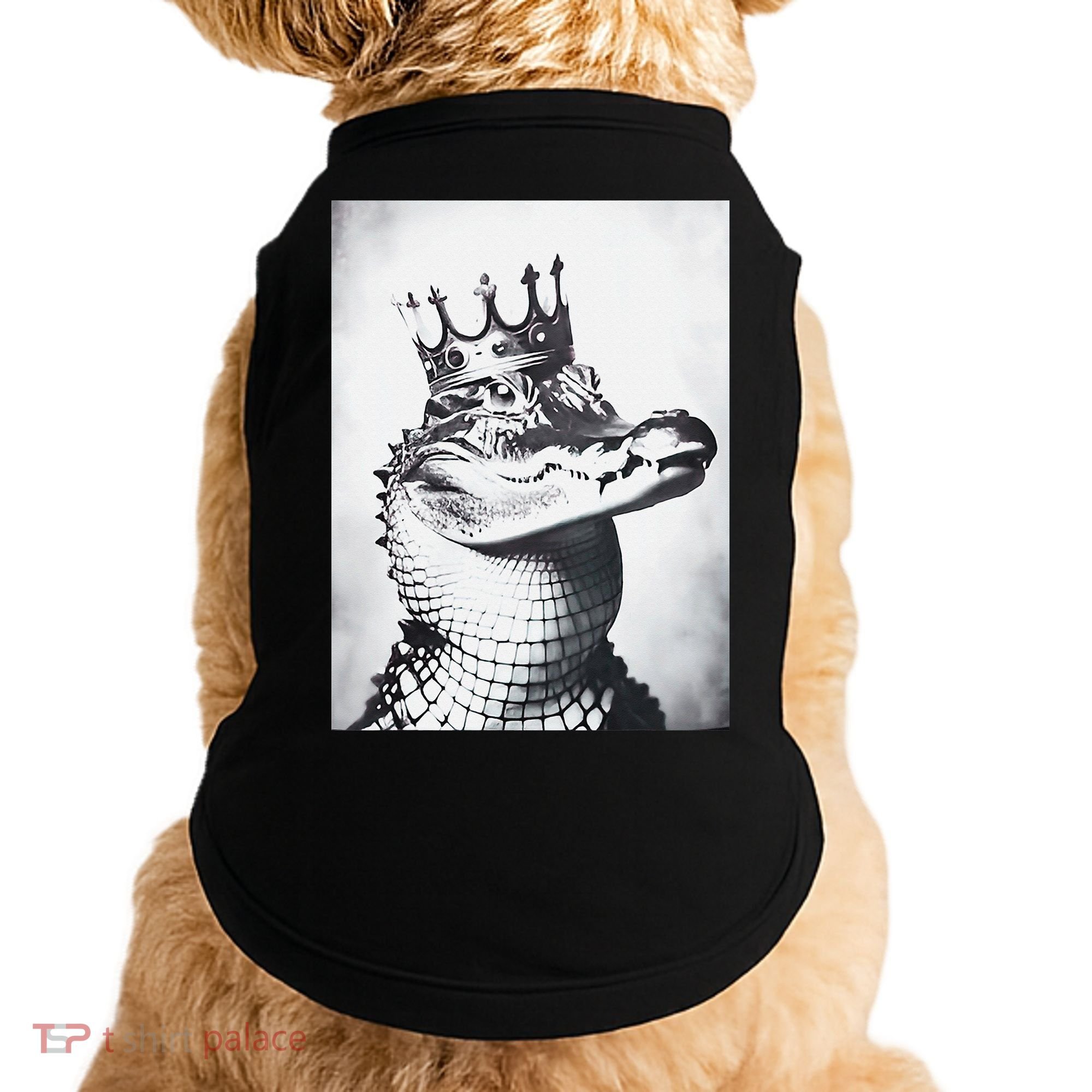 Alligator Royal Gator King  Crowned Crocodile Art Alligator Gift Doggie Tank