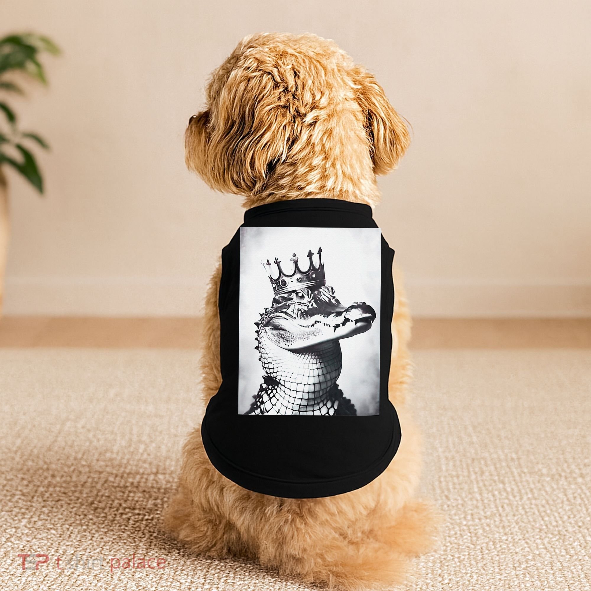 Alligator Royal Gator King  Crowned Crocodile Art Alligator Gift Doggie Tank