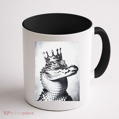 Alligator Royal Gator King  Crowned Crocodile Art Alligator Gift Coffee Mug back