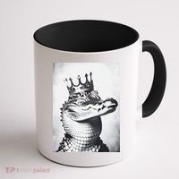 Alligator Royal Gator King  Crowned Crocodile Art Alligator Gift Coffee Mug thumb 1