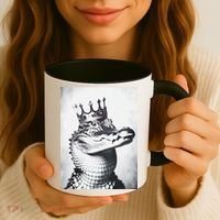 Alligator Royal Gator King  Crowned Crocodile Art Alligator Gift Coffee Mug thumb 3