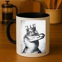 Alligator Royal Gator King  Crowned Crocodile Art Alligator Gift Coffee Mug thumb 4