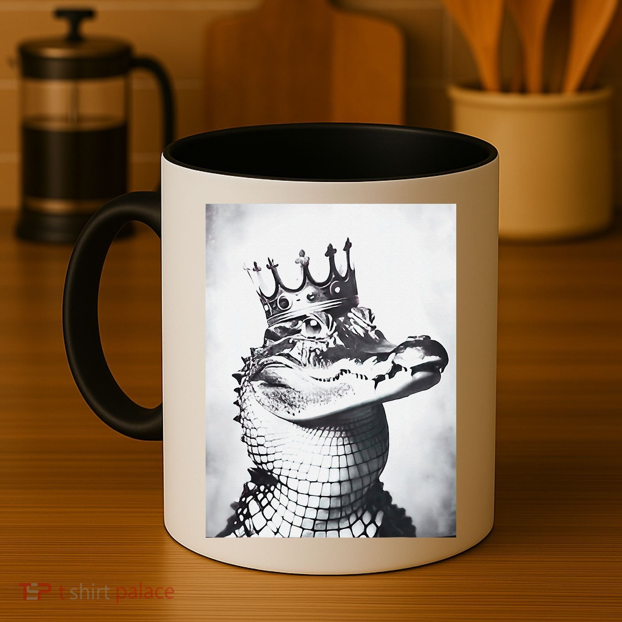 Alligator Royal Gator King  Crowned Crocodile Art Alligator Gift Coffee Mug