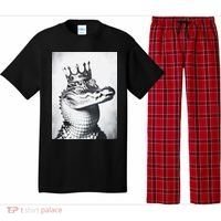 Alligator Royal Gator King  Crowned Crocodile Art Alligator Gift Pajama Set thumb 0